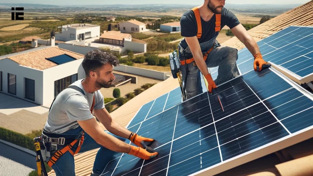 instalando un panel solar